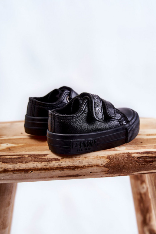 Calzado casual infantil con cierres adhesivos BIG STAR KK374090 negro