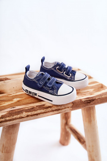 Calzado casual infantil con cierres adhesivos BIG STAR KK374075 azul oscuro