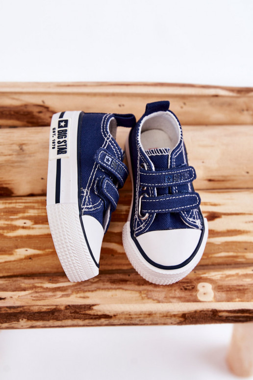 Calzado casual infantil con cierres adhesivos BIG STAR KK374075 azul oscuro