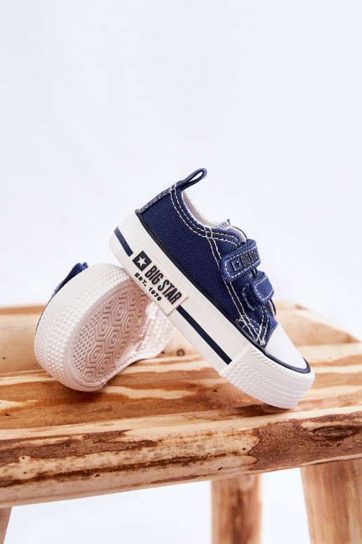 Calzado casual infantil con cierres adhesivos BIG STAR KK374075 azul oscuro