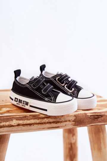 Calzado casual infantil con cierres adhesivos BIG STAR KK374074 Blanco y negro