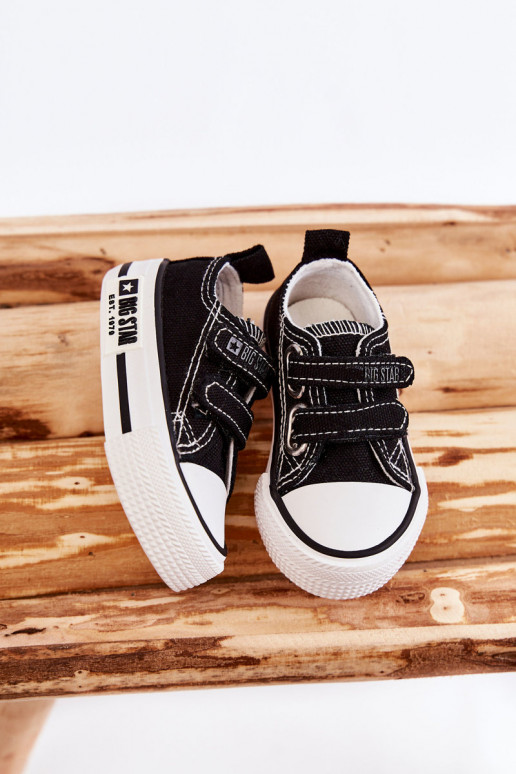 Calzado casual infantil con cierres adhesivos BIG STAR KK374074 Blanco y negro