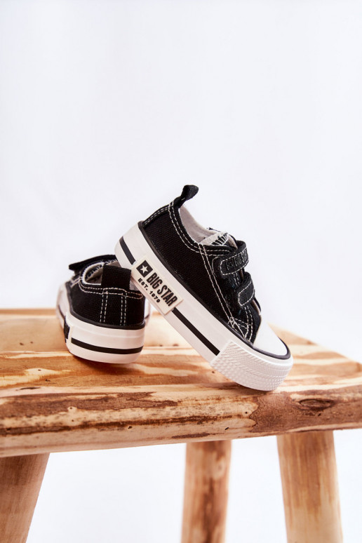 Calzado casual infantil con cierres adhesivos BIG STAR KK374074 Blanco y negro