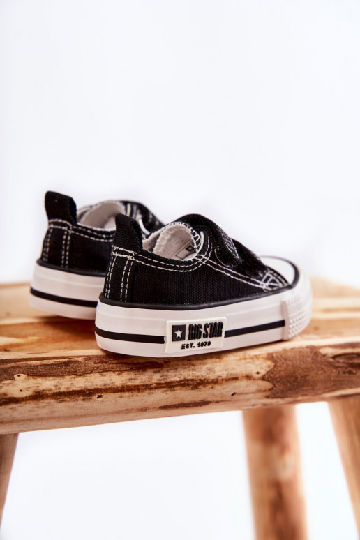 Calzado casual infantil con cierres adhesivos BIG STAR KK374074 Blanco y negro