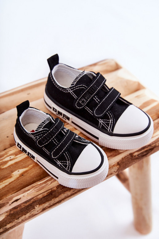 Calzado casual infantil con cierres adhesivos BIG STAR KK374074 Blanco y negro