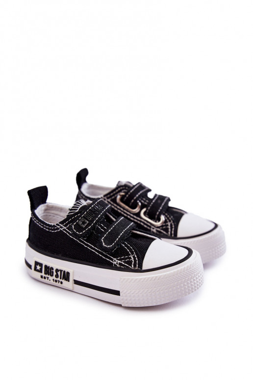 Calzado casual infantil con cierres adhesivos BIG STAR KK374074 Blanco y negro
