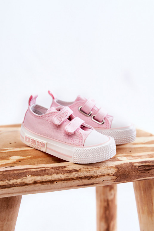 Calzado casual infantil con cierres adhesivos BIG STAR KK374077 rosa