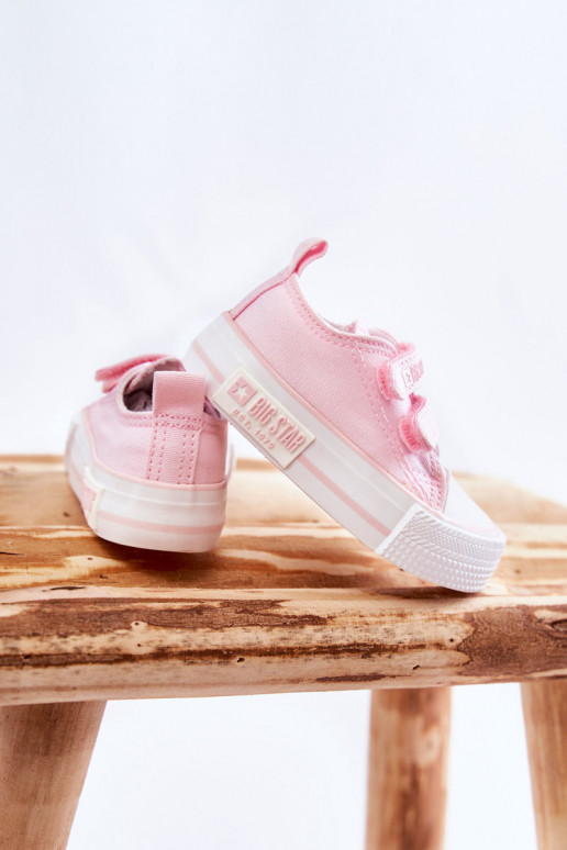 Calzado casual infantil con cierres adhesivos BIG STAR KK374077 rosa