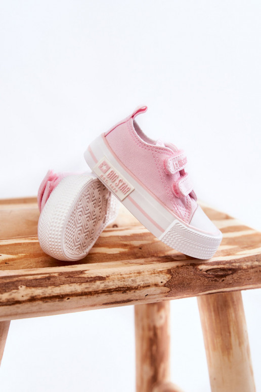 Calzado casual infantil con cierres adhesivos BIG STAR KK374077 rosa