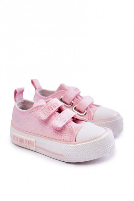 Calzado casual infantil con cierres adhesivos BIG STAR KK374077 rosa