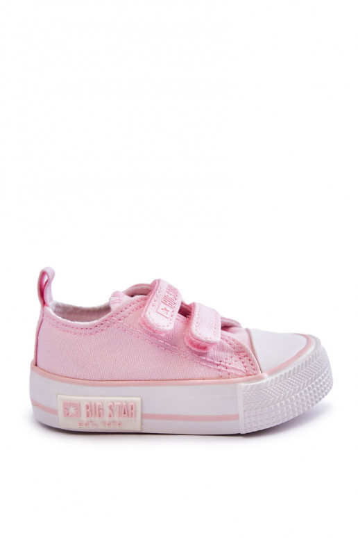 Calzado casual infantil con cierres adhesivos BIG STAR KK374077 rosa