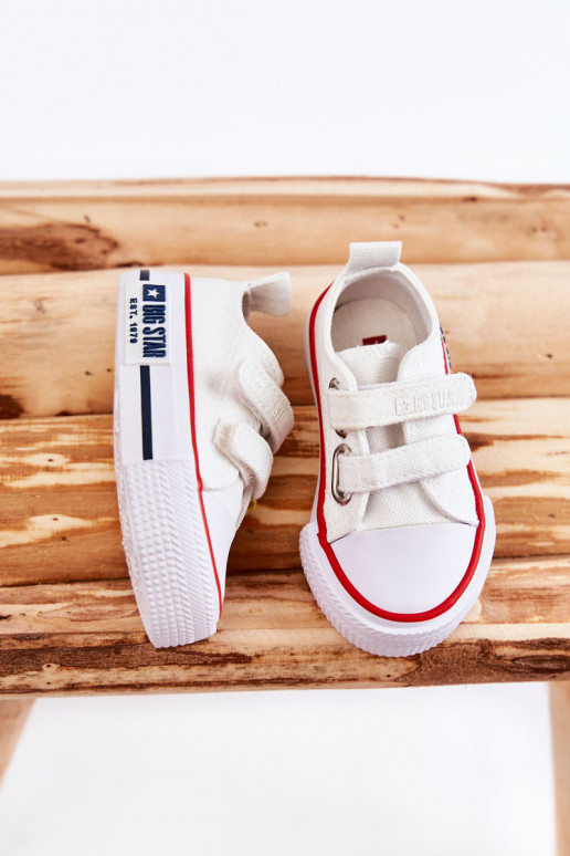 Calzado casual infantil con cierres adhesivos BIG STAR KK374079 color blanco
