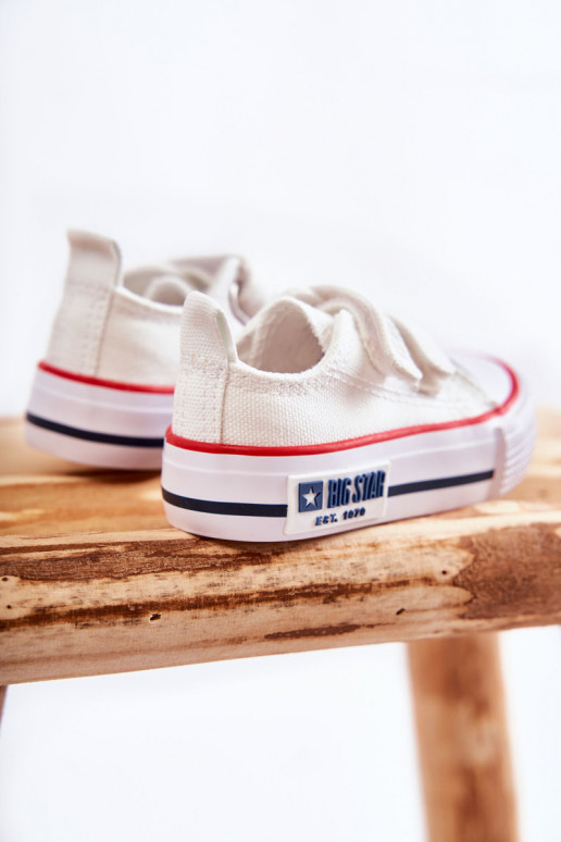 Calzado casual infantil con cierres adhesivos BIG STAR KK374079 color blanco