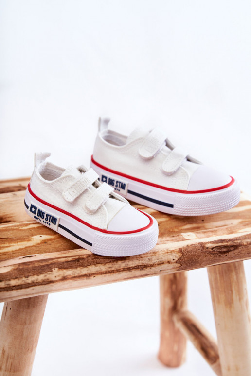 Calzado casual infantil con cierres adhesivos BIG STAR KK374079 color blanco