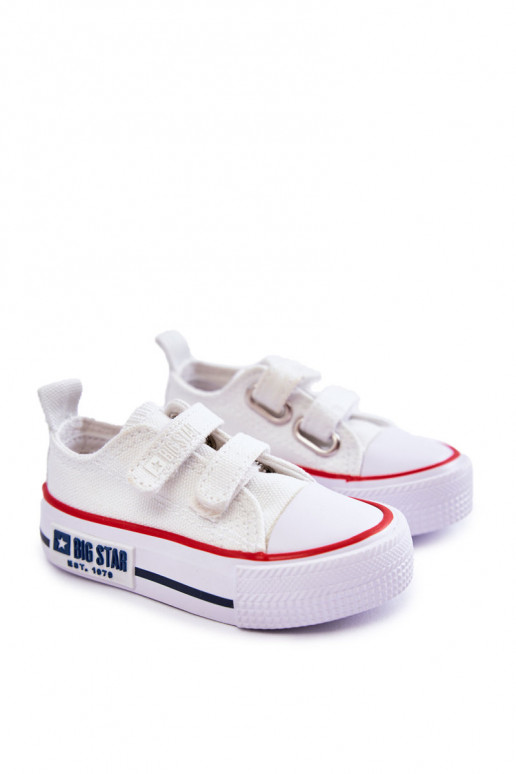 Calzado casual infantil con cierres adhesivos BIG STAR KK374079 color blanco