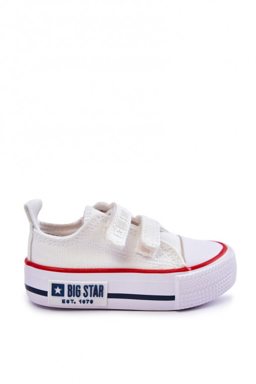 Calzado casual infantil con cierres adhesivos BIG STAR KK374079 color blanco