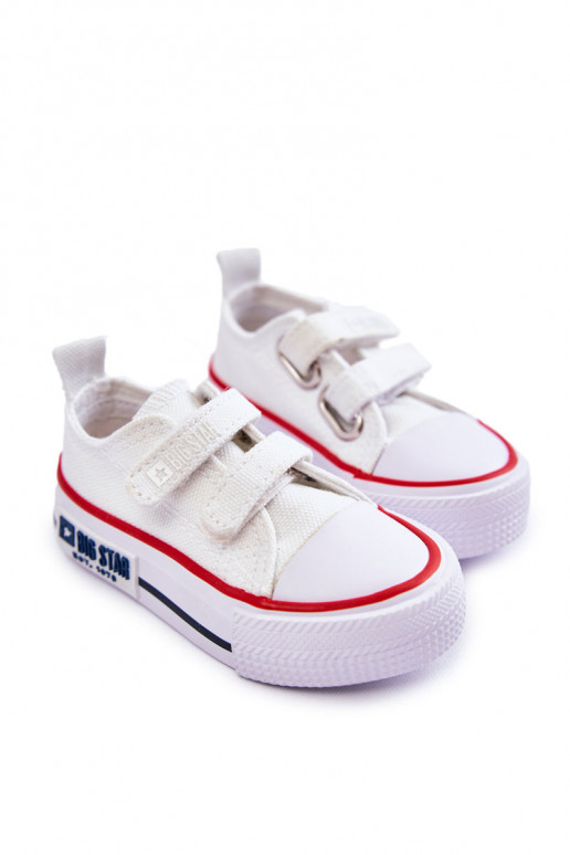 Calzado casual infantil con cierres adhesivos BIG STAR KK374079 color blanco