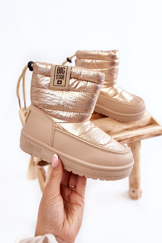 Botas de nieve para niños Big Star KK374221 color beige-oro Botas de nieve para niños Big Star KK374221 color beige-oro