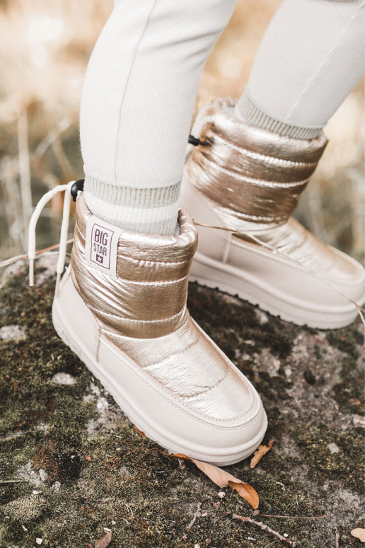 Botas de nieve para niños Big Star KK374221 color beige-oro Botas de nieve para niños Big Star KK374221 color beige-oro