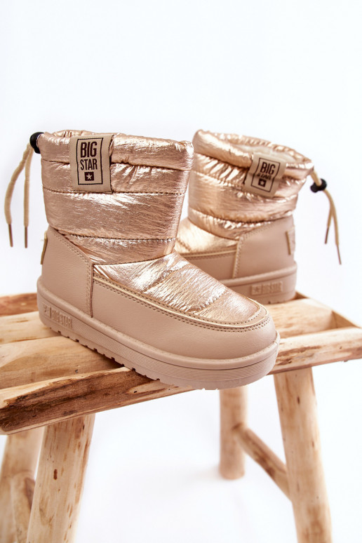 Botas de nieve para niños Big Star KK374221 color beige-oro Botas de nieve para niños Big Star KK374221 color beige-oro