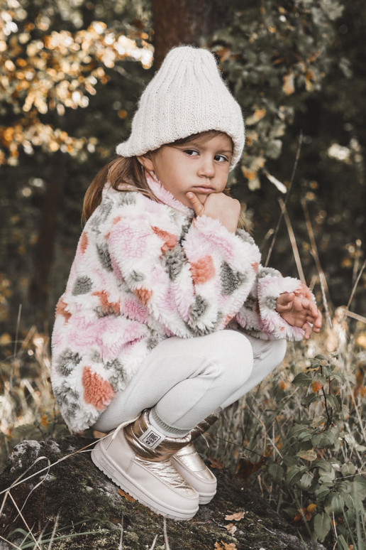 Botas de nieve para niños Big Star KK374221 color beige-oro Botas de nieve para niños Big Star KK374221 color beige-oro