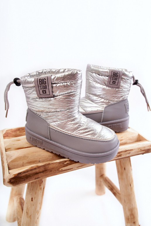 Botas de nieve para niños Big Star KK374218 gris y plata