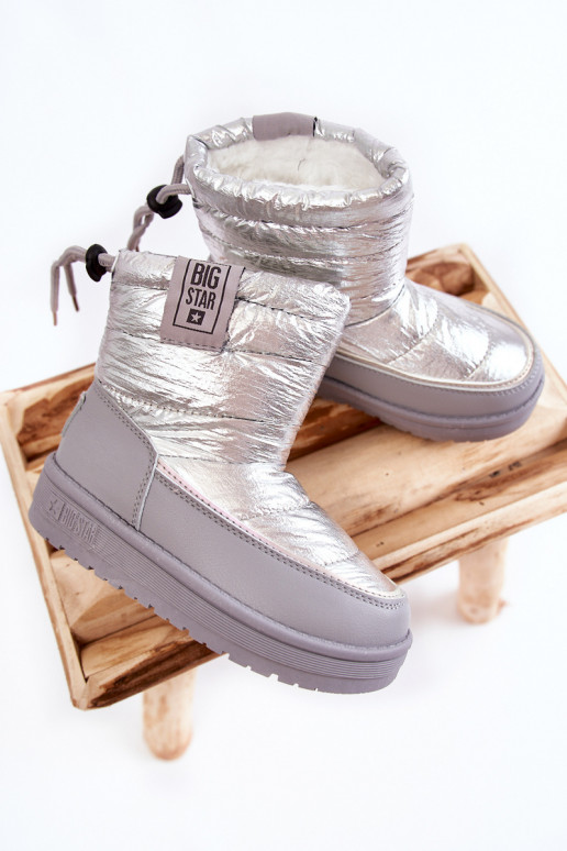 Botas de nieve para niños Big Star KK374218 gris y plata