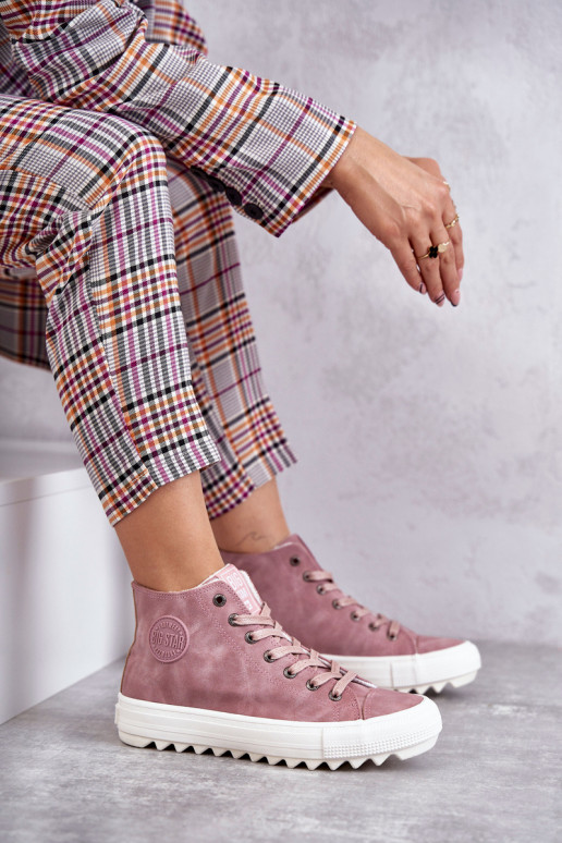 Zapatos de ocio Big Star calentados color rosa EE274113 Zapatos de ocio Big Star calentados color rosa EE274113