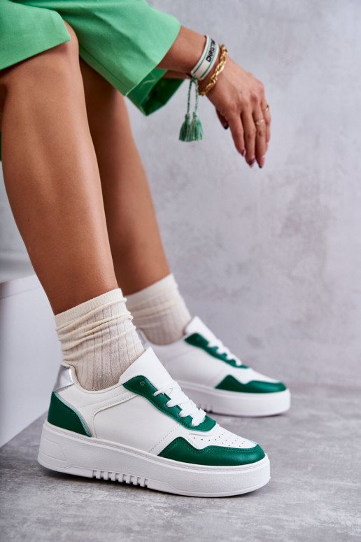 Zapatillas con plataforma Blanco-verde Kyllie