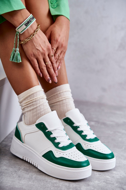 Zapatillas con plataforma Blanco-verde Kyllie