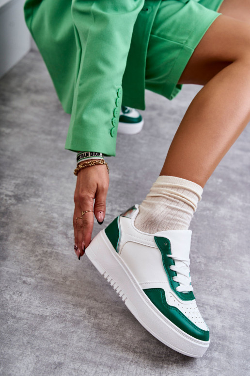 Zapatillas con plataforma Blanco-verde Kyllie