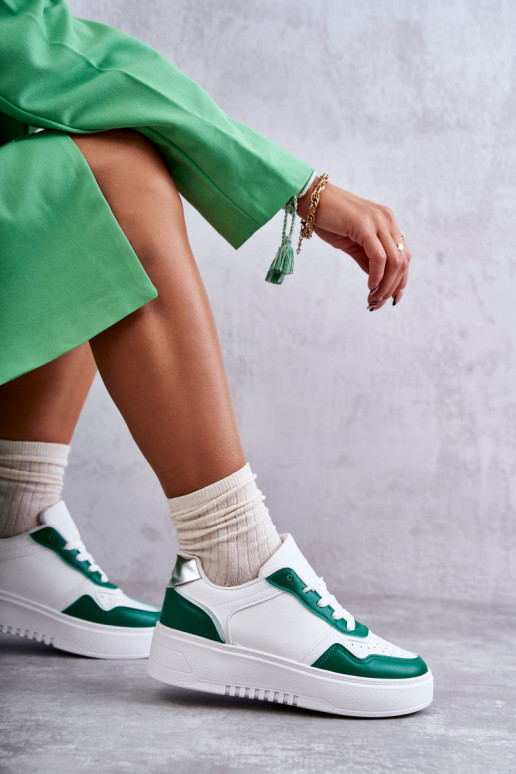 Zapatillas con plataforma Blanco-verde Kyllie