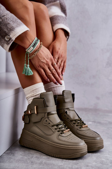 Zapatillas deportivas calefactables color verde Lexa