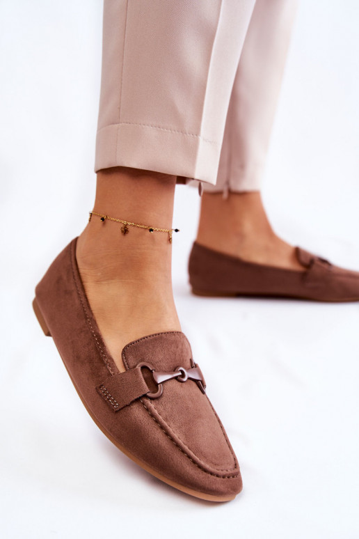 Mocasines de ante con adornos en color marrón Santi Mocasines de ante con adornos en color marrón Santi