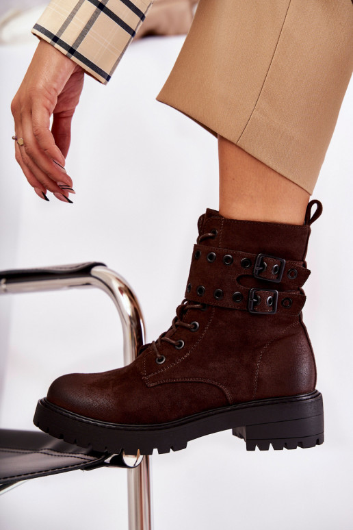 Botas calentadas de ante en color marrón Silvor