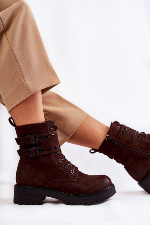 Botas calentadas de ante en color marrón Silvor