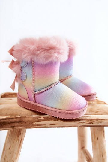 Zapatos infantiles calentitos con cintas botas de nieve Varios colores Funky