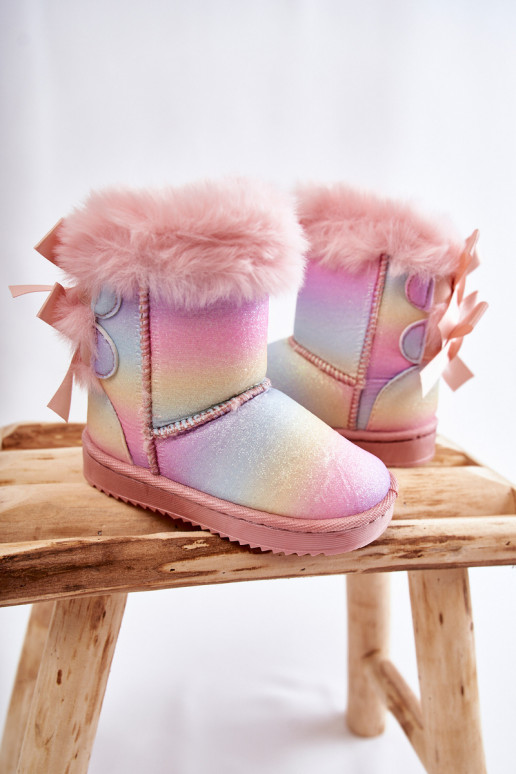 Zapatos infantiles calentitos con cintas botas de nieve Varios colores Funky