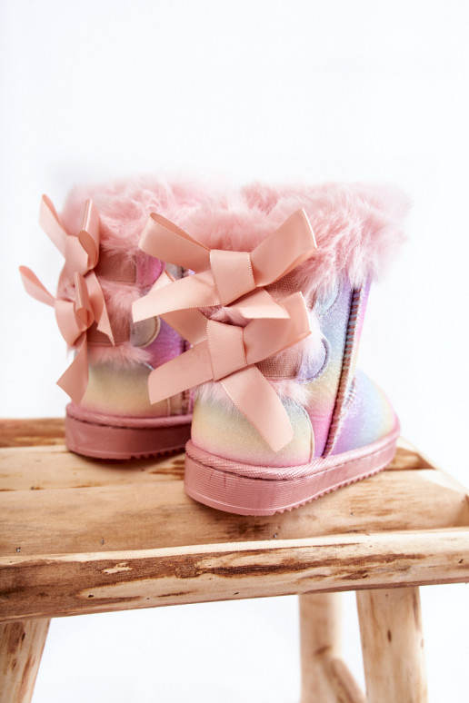 Zapatos infantiles calentitos con cintas botas de nieve Varios colores Funky