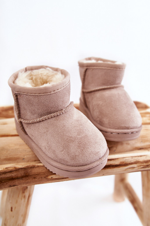 Cálidas botas de invierno para niños en color marfil Gooby