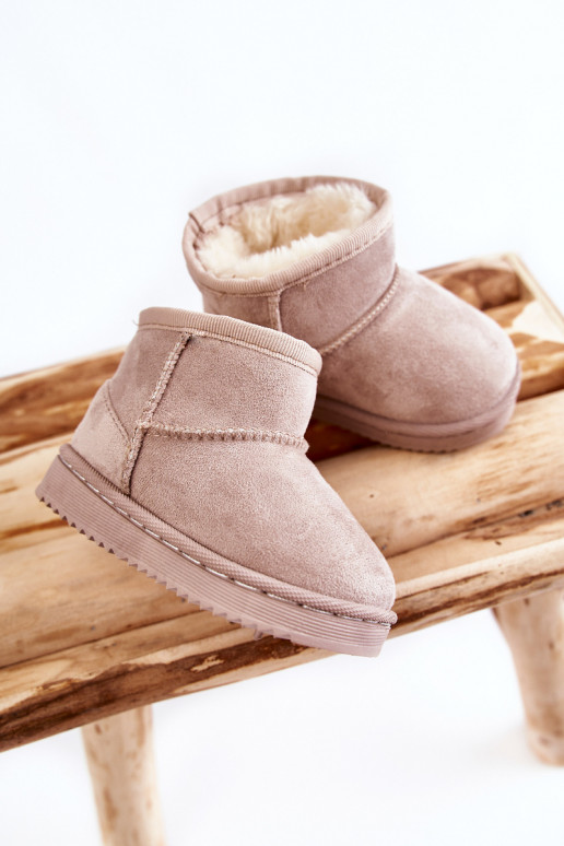 Cálidas botas de invierno para niños en color marfil Gooby