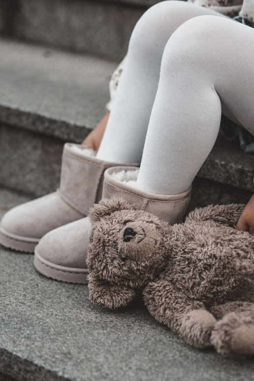 Cálidas botas de invierno para niños en color marfil Gooby