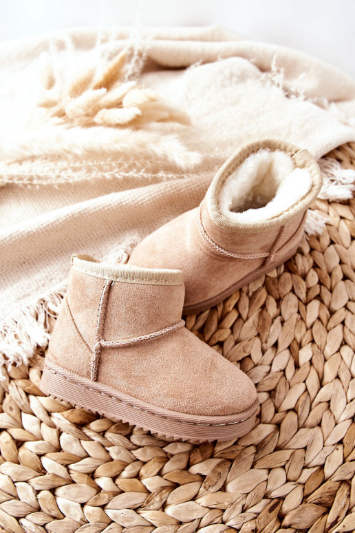 Botas de invierno cálidas para niños beige Gooby