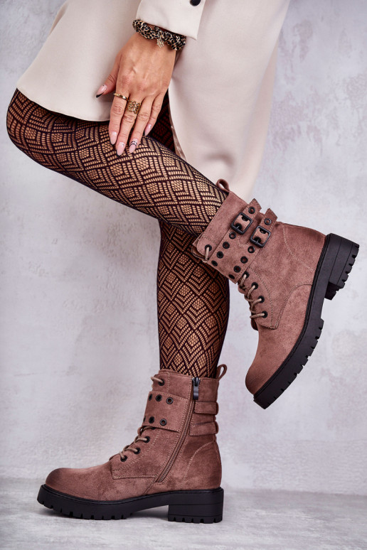 Botas calentadas de ante en color marrón Silvor