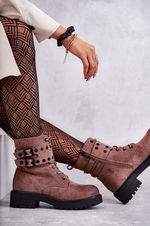 Botas calentadas de ante en color marrón Silvor