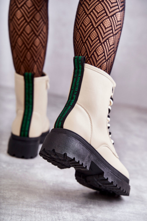 Botines de mujer botines color marfil Denila