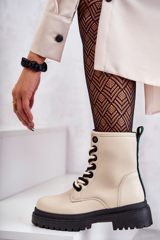 Botines de mujer botines color marfil Denila