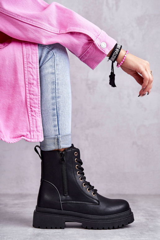 Botas de mujer calentadas en color negro Dorchen