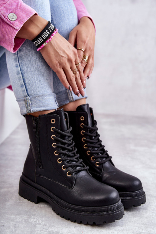 Botas de mujer calentadas en color negro Dorchen