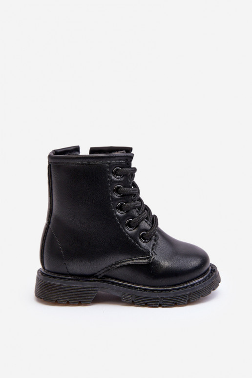 Botas infantiles con cremalleras en color negro Omua